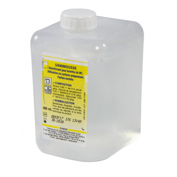 Sanimousse - mousse desinfectante lunette de wc - carton de 6 x 400 ml