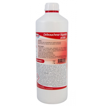 Déboucheur Liquide Acide - WC Sanitaires et Canalisations Surpuissant ORLAV - Flacon de 1 L