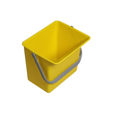 Gelber quadratischer Eimer - 6 L - Einheit