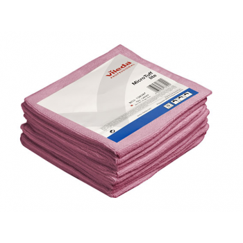 Lavette Rose R-Microtuff Base Tricotée Nordic Swan Vileda 36 x 36 cm - Paquet de 5