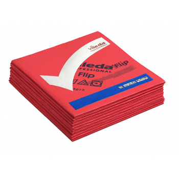 Lavette PVA Micro Rouge Non-Tissée Vileda 38 x 35 cm - Paquet de 5