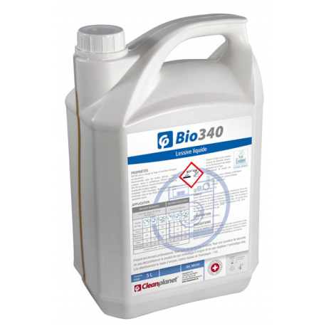 BIO340 - Lessive liquide Ecolabel - Bidon de 5 L
