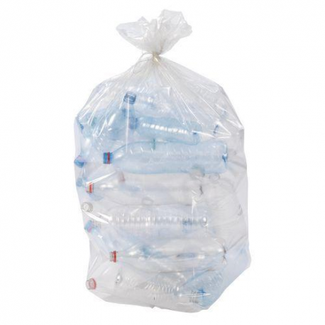 Sac à déchets grand volume - Transparent - 200 L - lot de 100 sacs