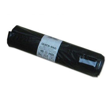 Sac déchets Quick bag light 110 L PE 35 μm noir - Carton de 15 x 10