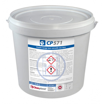 Cp 571 - poudre lavage lave-vaisselle eau dure - seau de 10 kg