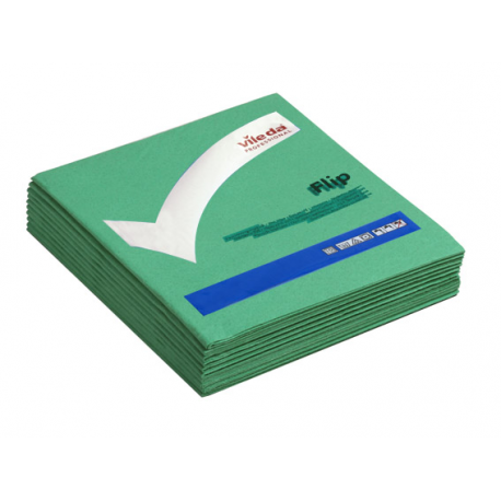 Lavette non-tissée PVA micro vert 38 x 35 cm - Paquet de 5