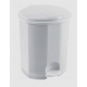 Poubelle a pedale plastique blanc avec seau interieur - 18 l - unite