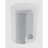 Poubelle a pedale plastique blanc avec seau interieur - 18 l - unite