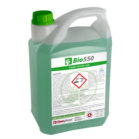 BIO550 - Liquide vaisselle main écologique Ecolabel - bidon de 5 L