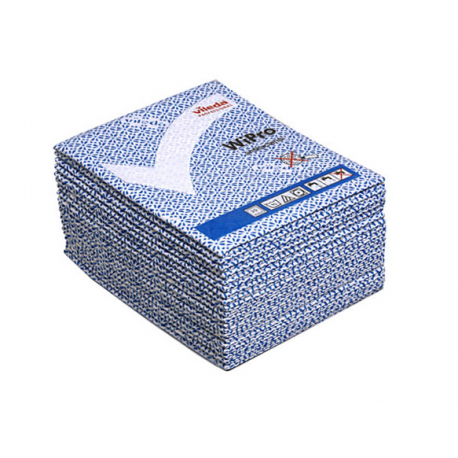 Lavettes non-tissees anti-bacterie wipro bleu 36 x 42 cm - paquet de 20