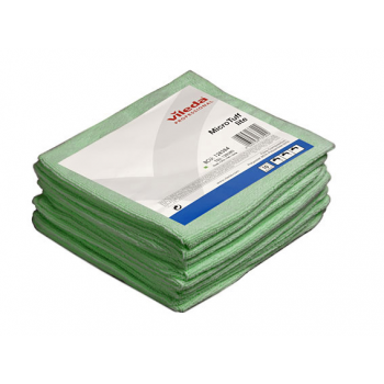 Lavette microfibre tricotée Microtuff vert vileda 36 x 36 cm - Paquet de 5