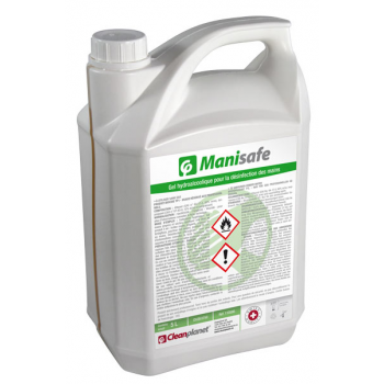 Manisafe - Gel hydroalcoolique pour mains - Bidon de 5 L