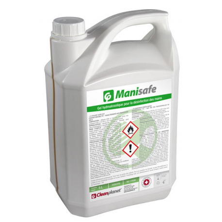 Manisafe - Désinfectant Hydroalcoolique Mains en Gel - Bidon de 5 L