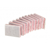 Vegetabiler Schwamm rosa mit weisses Schleifmittel 13 x 9 x 2 cm - packung mit 10 Einheit