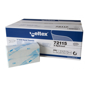 Essuie-mains V 100% Cellulose Ecolabel hydrosoluble 3 plis 21,5 x 21 cm - Carton de 15 x 170 F