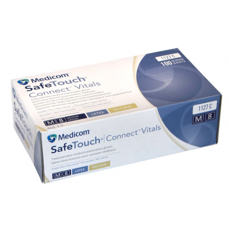 Gant latex non poudré Medicom - taille S - Boite de 100