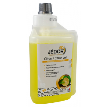 Cp217 - nettoyant sols surodorant agrumes “jedor” - carton de 6 x 1l doseur