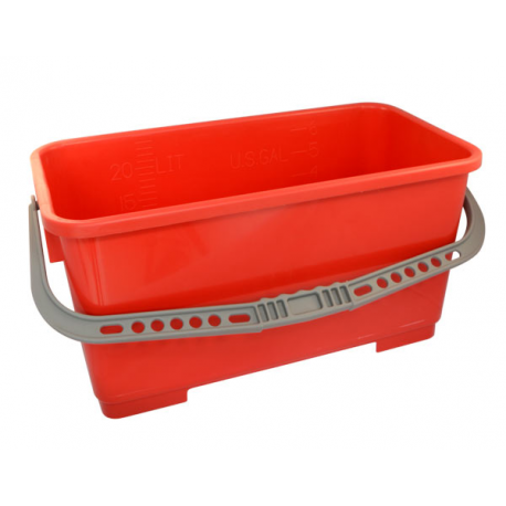 Seau pour la pré-imprégnation ou laveur de vitres rouge 22 L - Unité