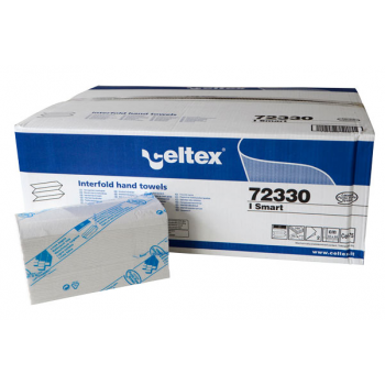 Essuie-mains IS ouate Ecolabel blanc Celtex 2 plis 23 x 32 cm - Carton de 20 x 160 F