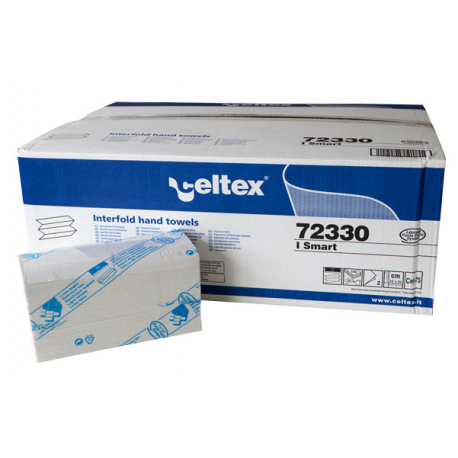 Handtücher IS Zellulose ökolabel weiß Celtex  2-lagig 23 x 32 cm - Karton von 20 x 160 B