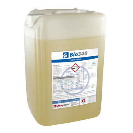BIO340 - Lessive liquide Ecolabel - Bidon de 20 L
