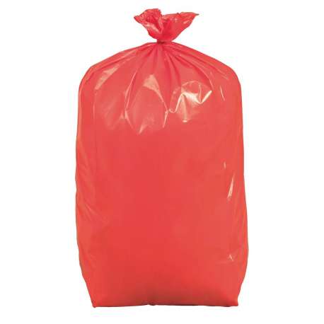 Sacs linge 110 l ldpe 30 my rouges - carton de 8 x 25