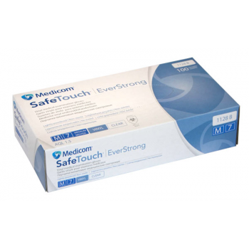 Vinylhandschuh puderfrei farblos Medicom - Größe XL - Box mit 100 Einheit