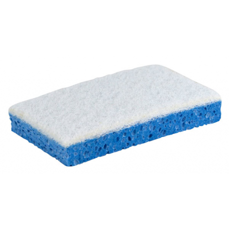 Vegetabiler Schamm blau mit weißem Schleifmittel 13 x 9 x 2 cm - packung mit 10 Einheit