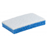 Eponge végétale bleu avec abrasif blanc 13 x 9 x 2 cm - Paquet de 10
