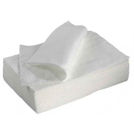 Gaze de lavage jetable blanche 40 x 30 cm - Carton de 16 x 25