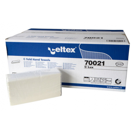 Essuie-mains C ouate Ecolabel Celtex 2 plis 23 x 33 cm - Carton de 20 x 152 F