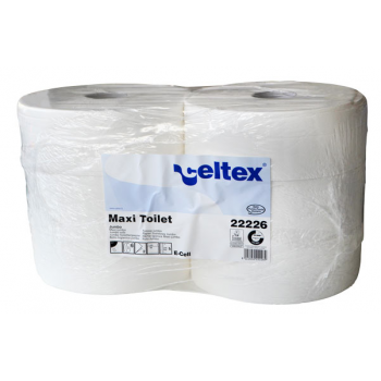 Maxi Jumbo Toilettenrolle Zellulose ökolabel weiss Celtex 2-lagig - Karton mit 6 x 360 M