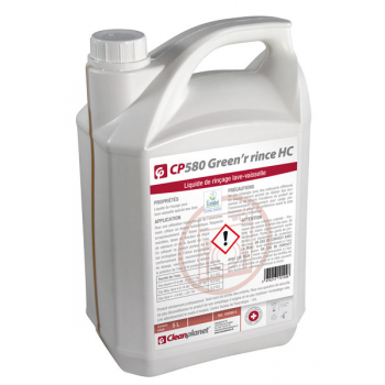 CP580 - Liquide rinçage vaisselle eau dure Ecolabel - Bidon de 5 L