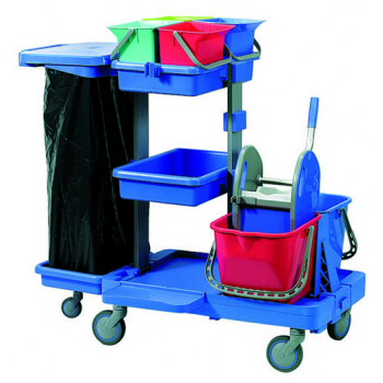 Chariot de ménage, lavage complet