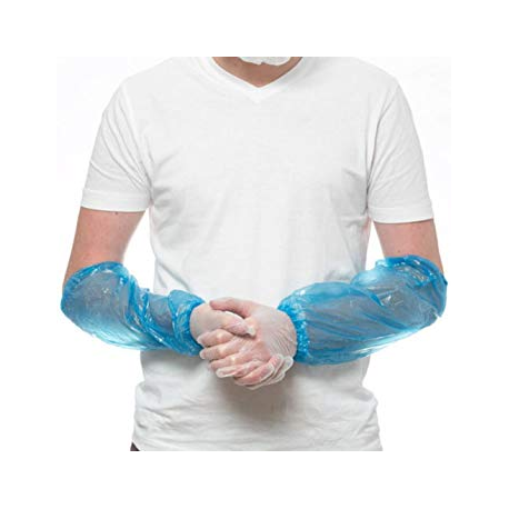 Manchettes de protection bleu longueur 37 cm - Carton de 10 x 100