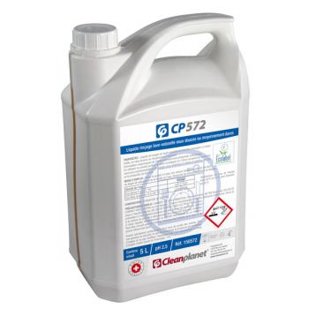 CP572 - Liquide lave.vaisselle eau douce « ECOLABEL » - Bidon de 5 Litres