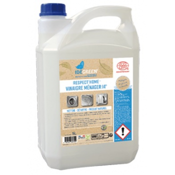 BIO113 - Vinaigre d’alcool ménager 14° Ecodetergent Ecocert - Bidon de 5 L