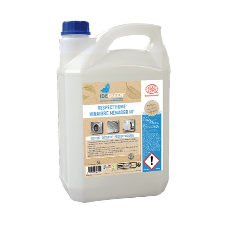 BIO113 - Vinaigre d’alcool ménager 14° Ecodetergent Ecocert - Bidon de 5 L