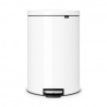 Poubelle métal à pédale blanche Sanelia avec seau intérieur 5 L - Unité
