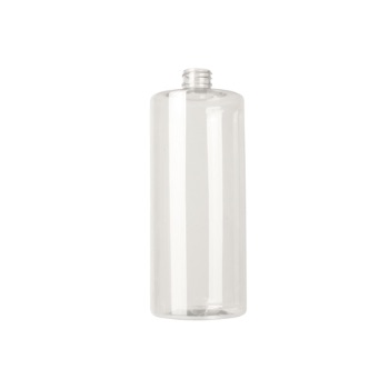 Transparente zylindrische Kunststoffflasche 1 L DIN 28/410 - Einheit