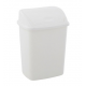 Poubelle plastique blanche a couvercle basculant 42L - Unité