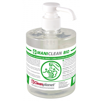 Maniclean Bio - Lotion de lavage ultra douce pour les mains "Ecolabel" avec pompe - Flacon de 500 ml