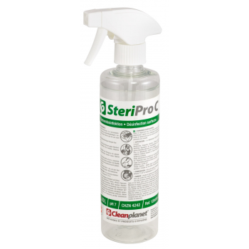Steripro C - Solution alcoolique désinfectante de surfaces avec pulvérisateur - Falcon de 500 ml