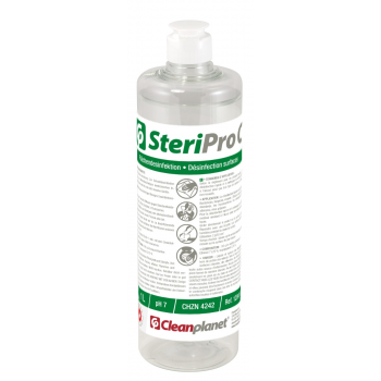 Steripro C - Solution alcoolique désinfectante de surfaces avec bouchon clapet - Flacon de 1 L