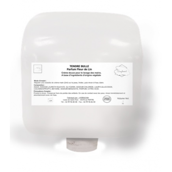 Tendre bulle - Crème lavante Parfum fleur de lin ECOLOGIQUE - Recharges de 6 x 1L