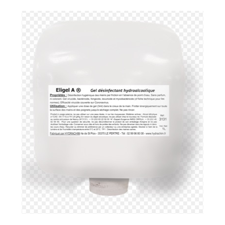 Eligel A - Gel désinfectant hydroalcoolique mains Gamme Simplement - Recharges de 6 x 1 L