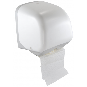 Distributeur blanc 1 rouleau de papier toilette 250 F avec couvercle blanc