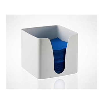 Distributeur plastique blanc pour serviettes Airlaid 25 x 25 cm