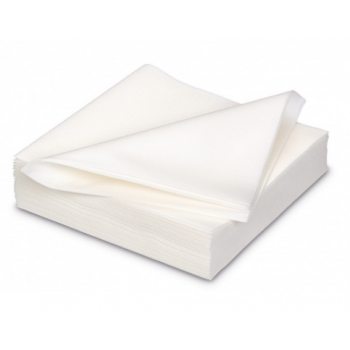 Serviette cocktail 100% cellulose 2 plis blanc- 25 x 25 cm - Carton de 30 x 100