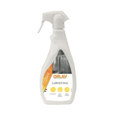 Lustrant inox alimentaire avec pulvérisateur "ORLAV" - Flacon de 750 ml